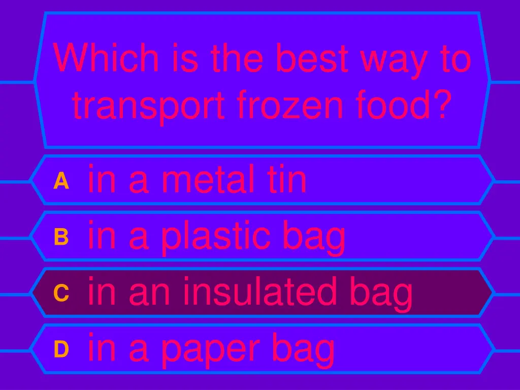 which is the best way to transport frozen food 1
