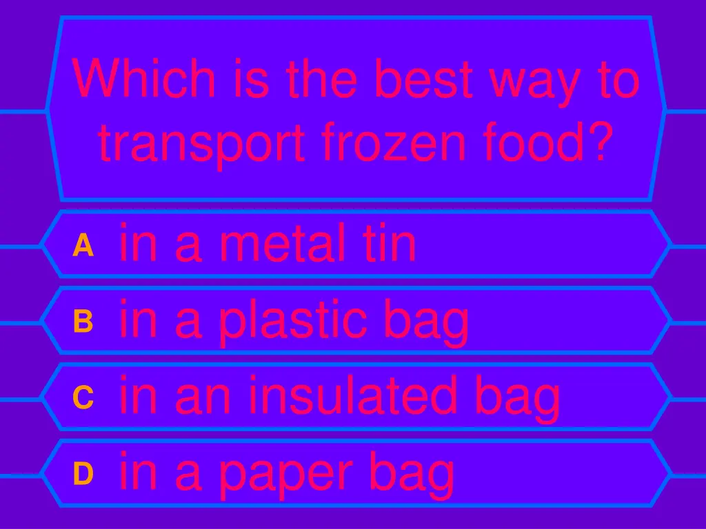 which is the best way to transport frozen food