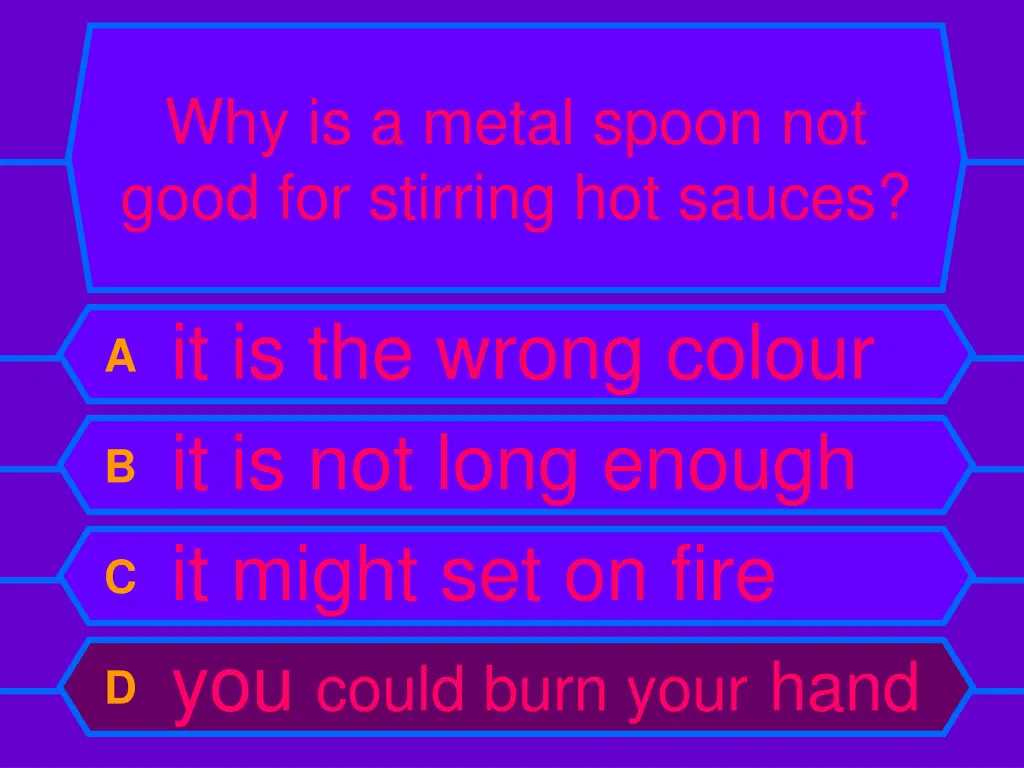 why is a metal spoon not good for stirring 1