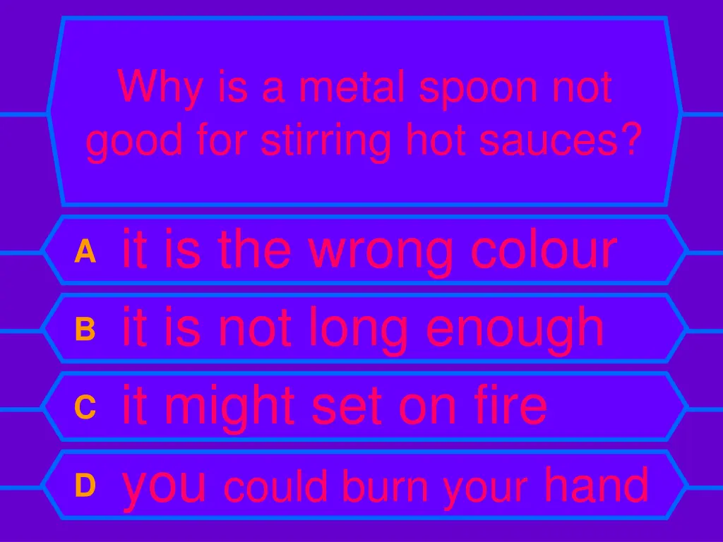 why is a metal spoon not good for stirring