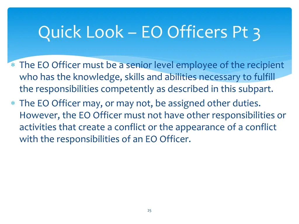 quick look eo officers pt 3