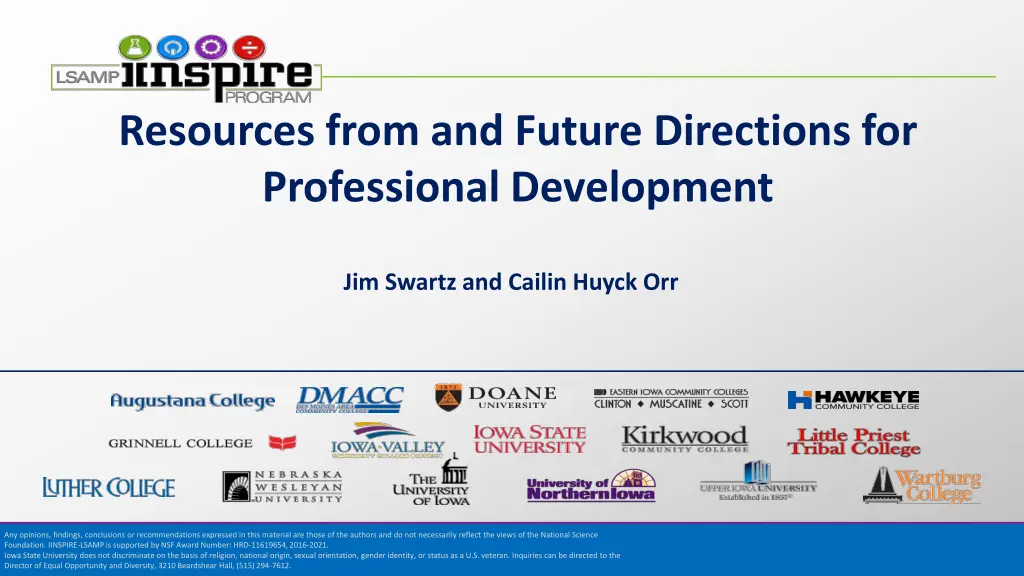 resources from and future directions