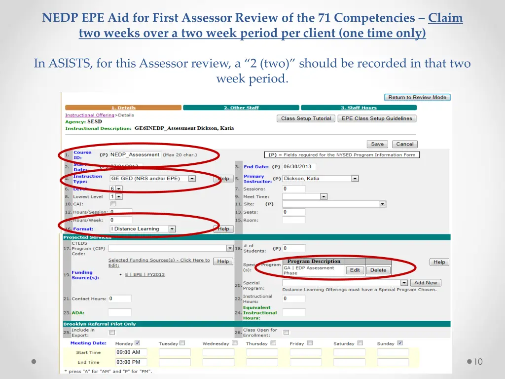 nedp epe aid for first assessor review