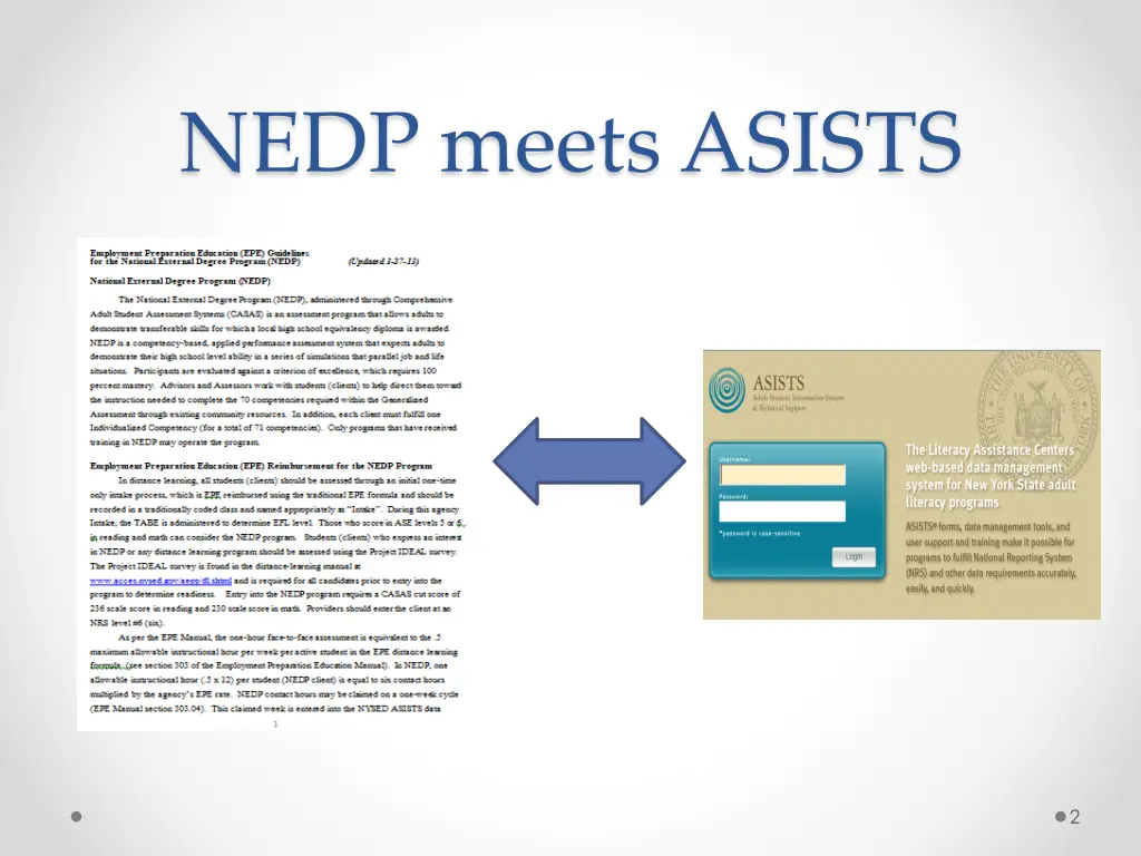 nedp meets asists