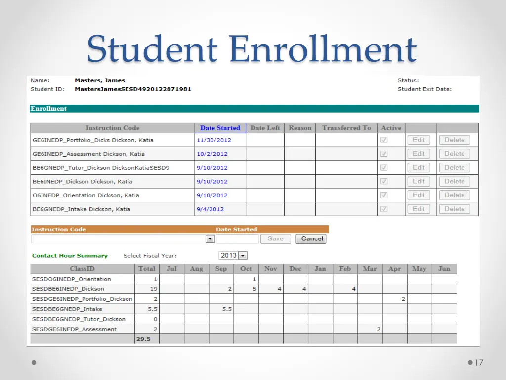 student enrollment