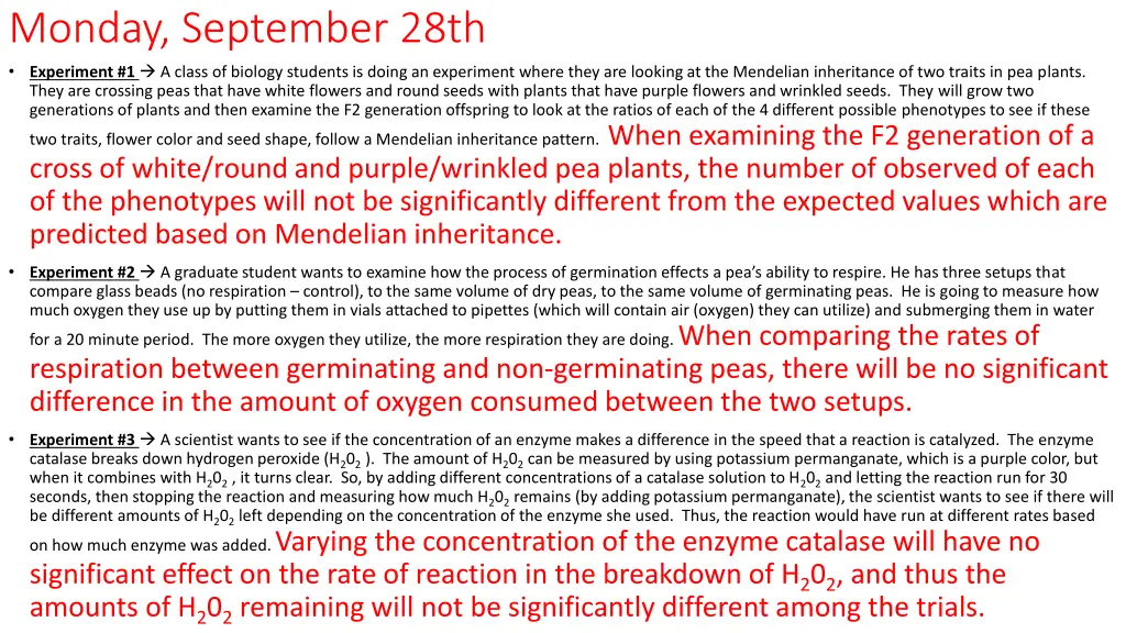 monday september 28th experiment 1 a class