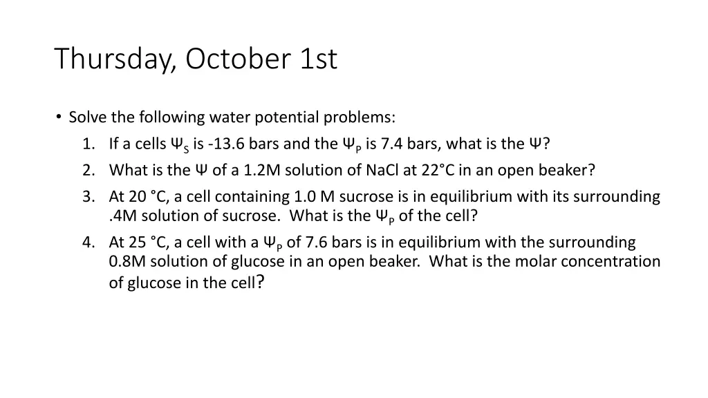 thursday october 1st