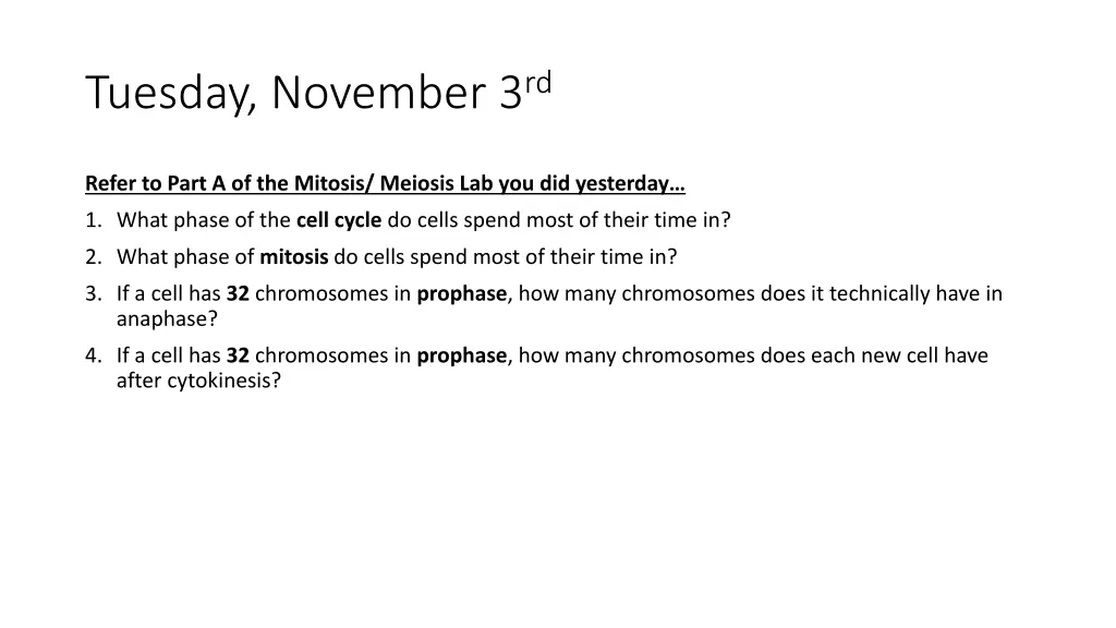 tuesday november 3 rd
