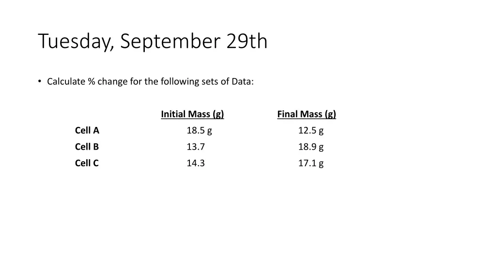 tuesday september 29th
