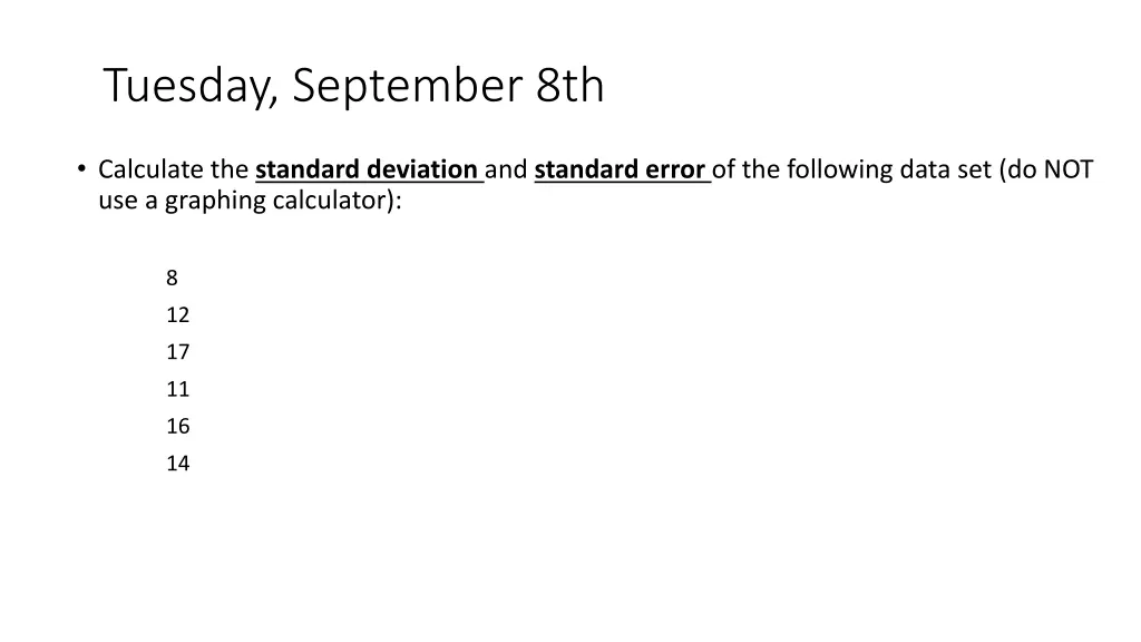 tuesday september 8th
