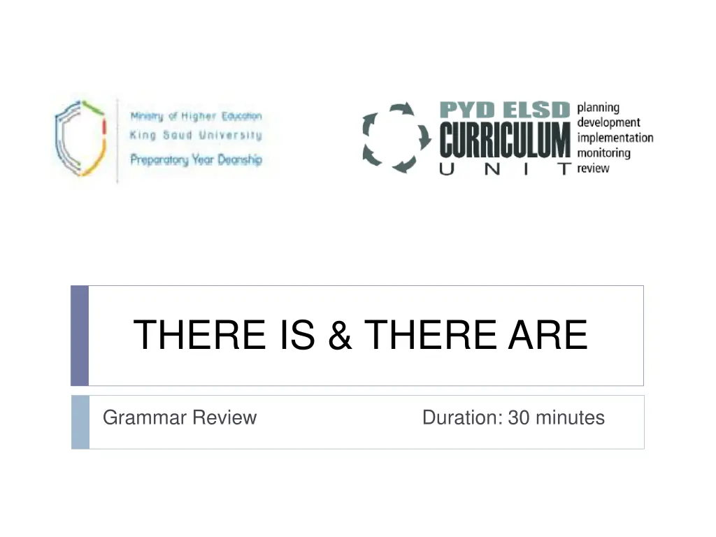 there is there are