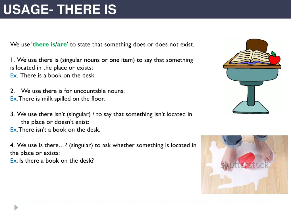 usage there is