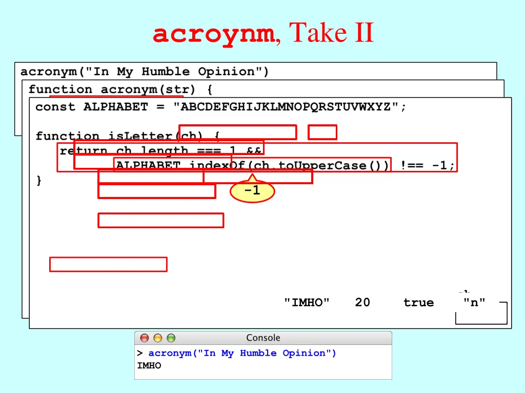 acroynm take ii