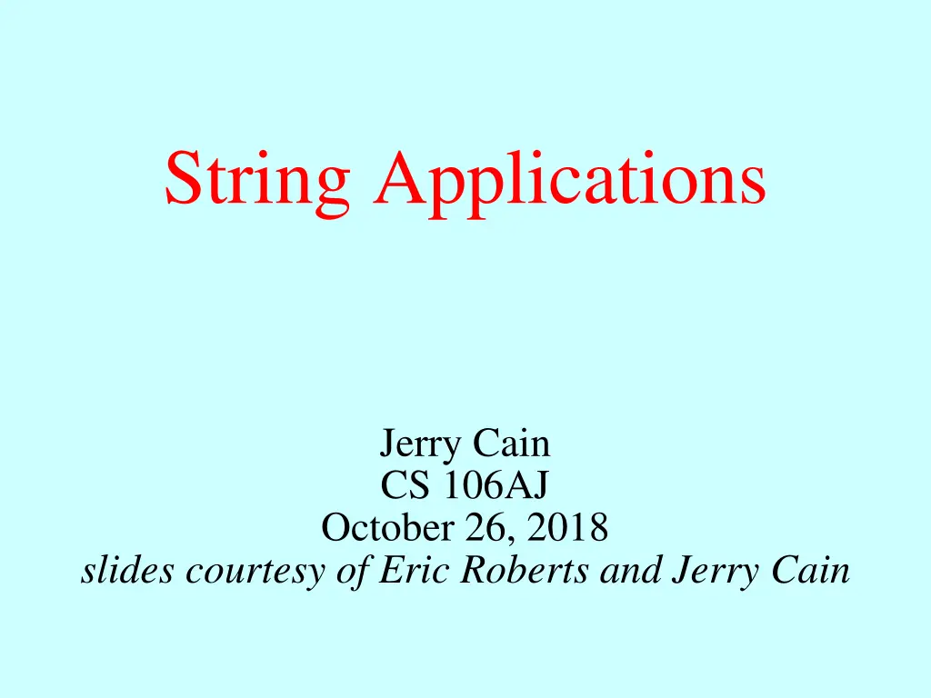 string applications