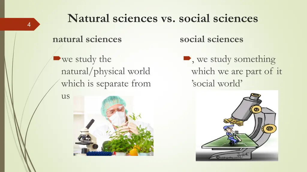 natural sciences vs social sciences