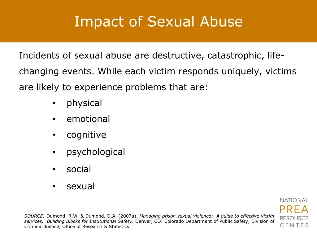 impact of sexual abuse