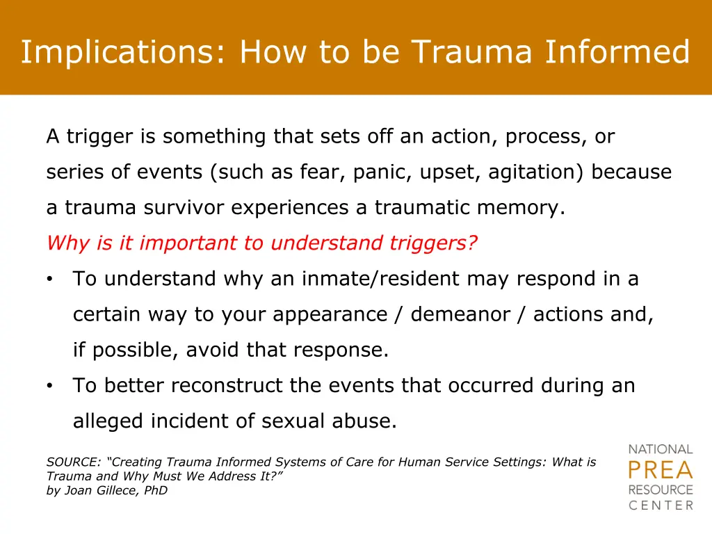 implications how to be trauma informed