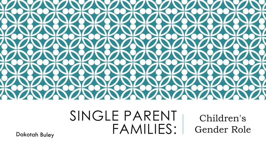 single parent families