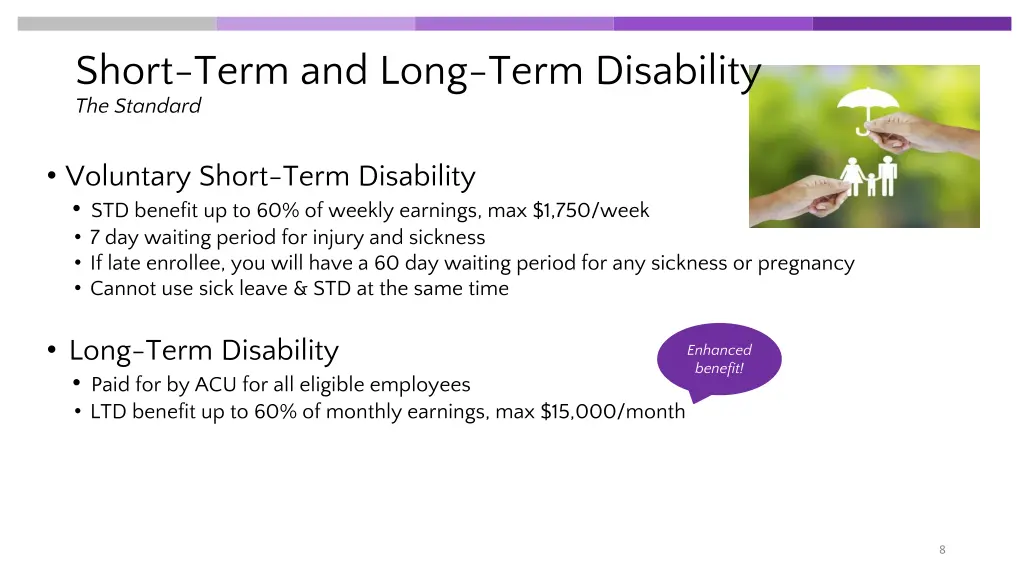 short term and long term disability the standard