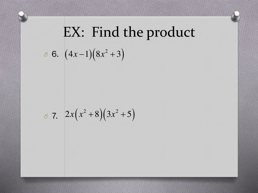 ex find the product 4 1 8 3 x x