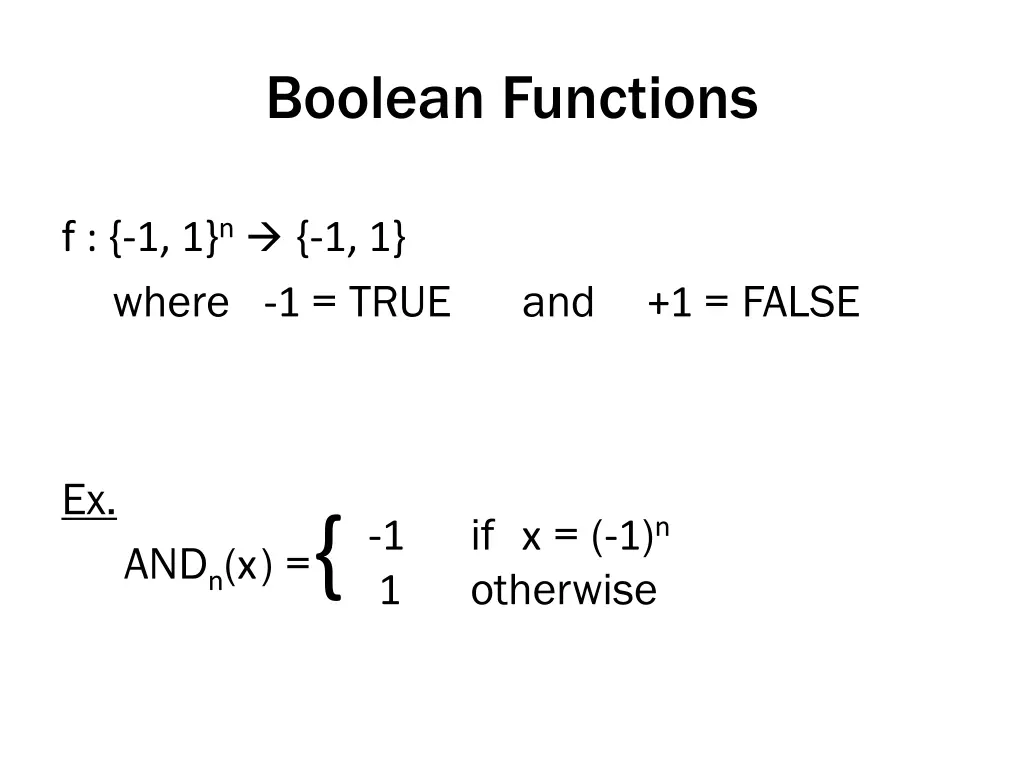 boolean functions