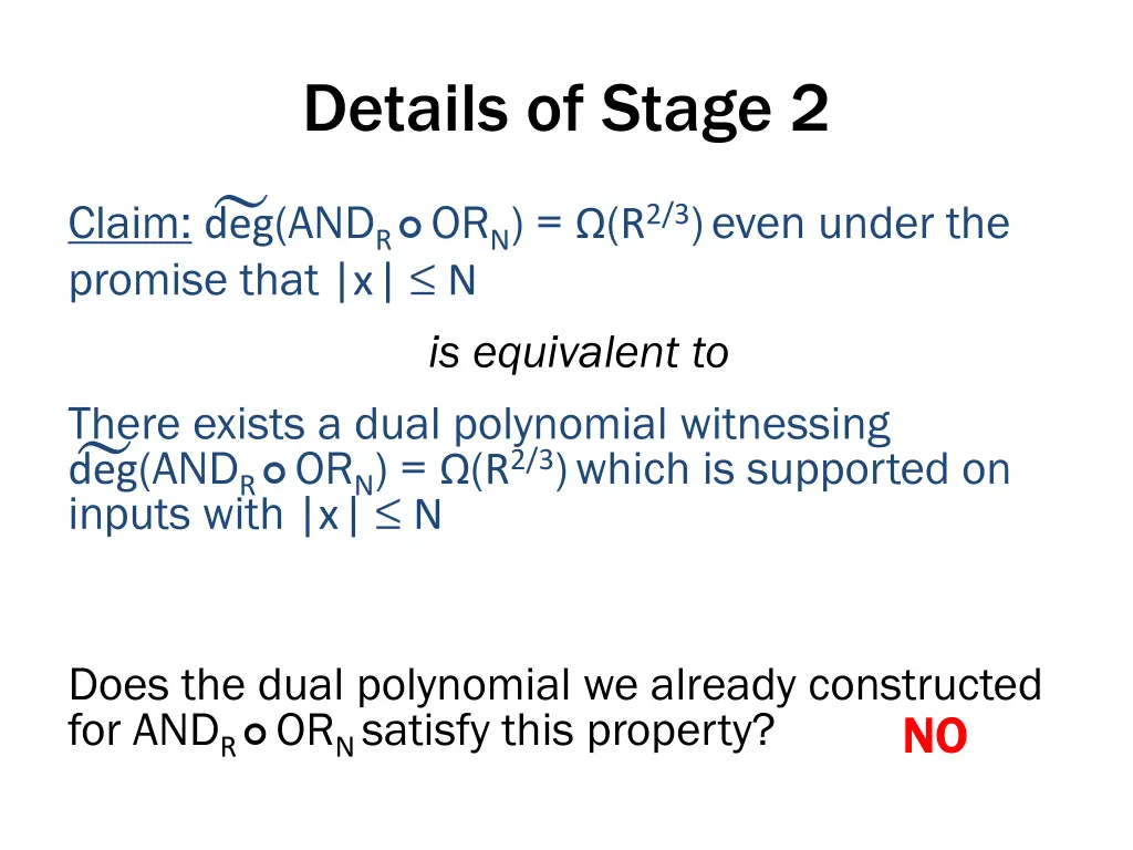 details of stage 2