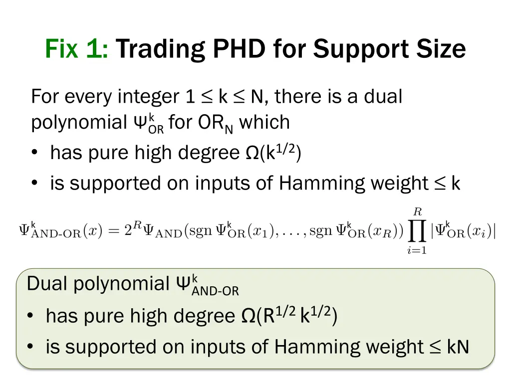 fix 1 trading phd for support size