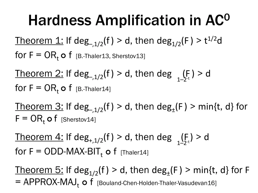 hardness amplification in ac 0