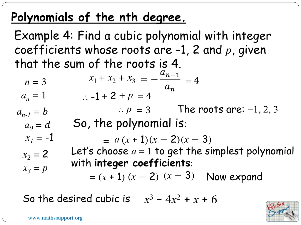polynomials of the nth degree example 4