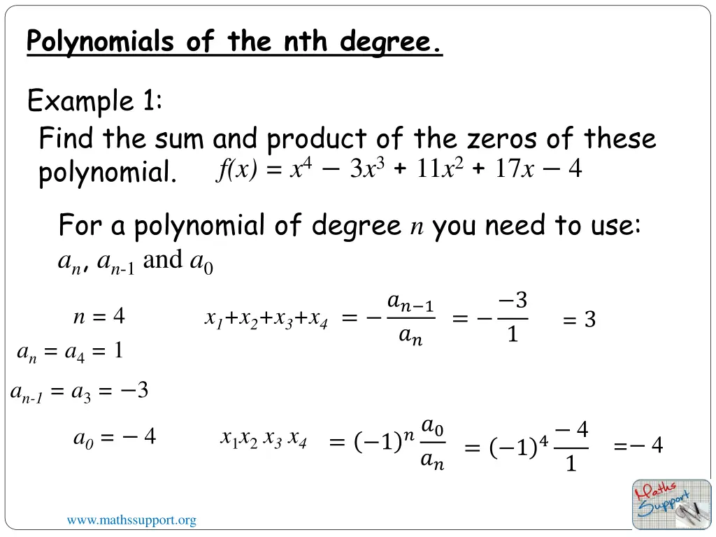 polynomials of the nth degree