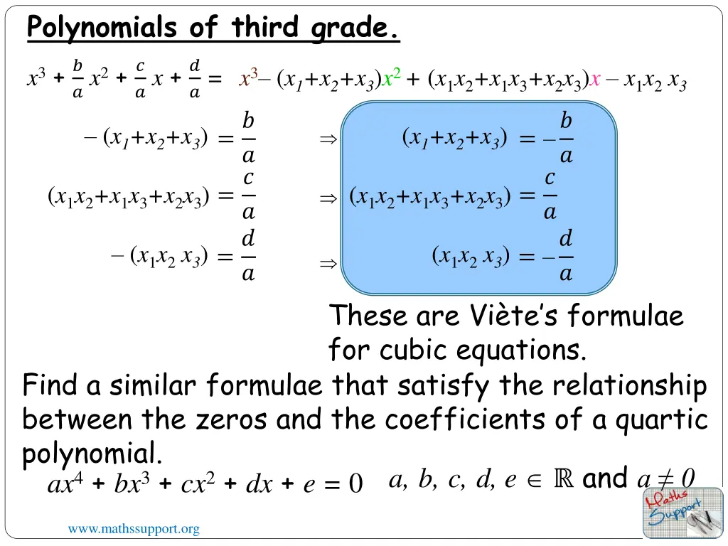 polynomials of third grade