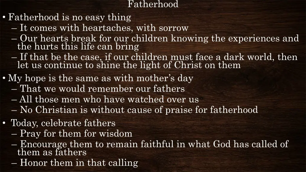 fatherhood