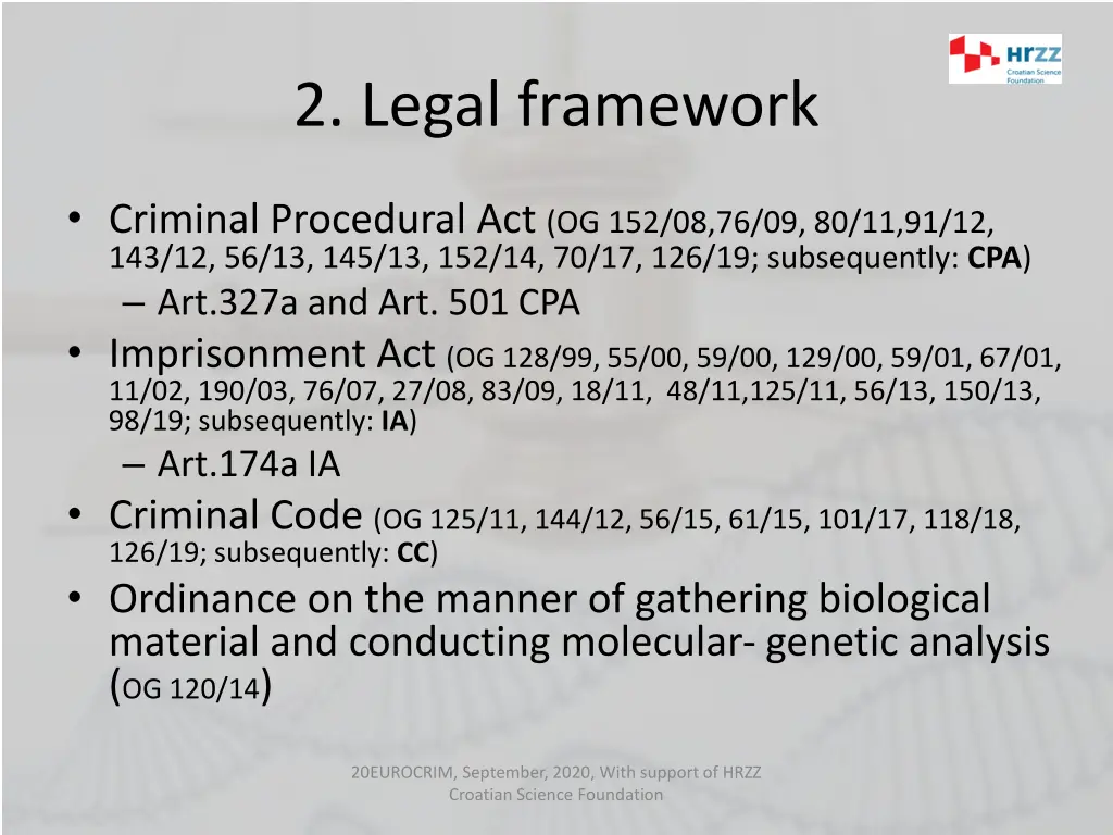 2 legal framework