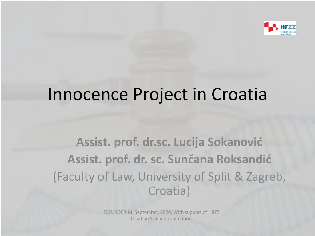 innocence project in croatia