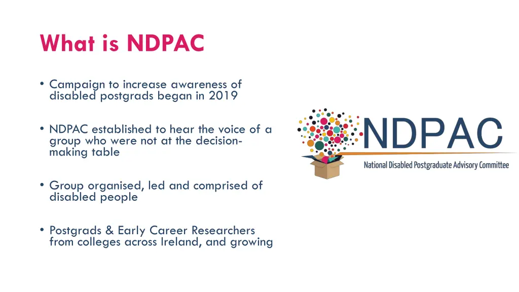 what is ndpac