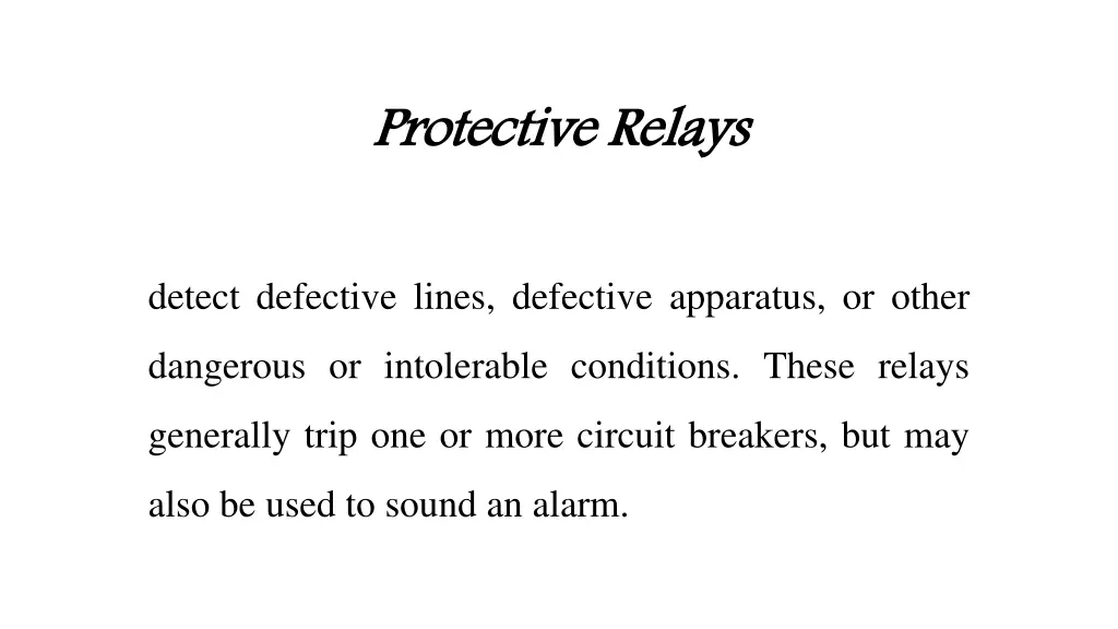 protective relays