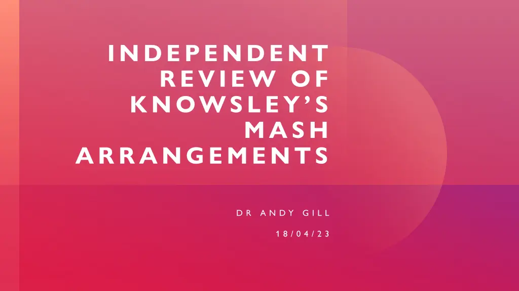 independent review of knowsley s