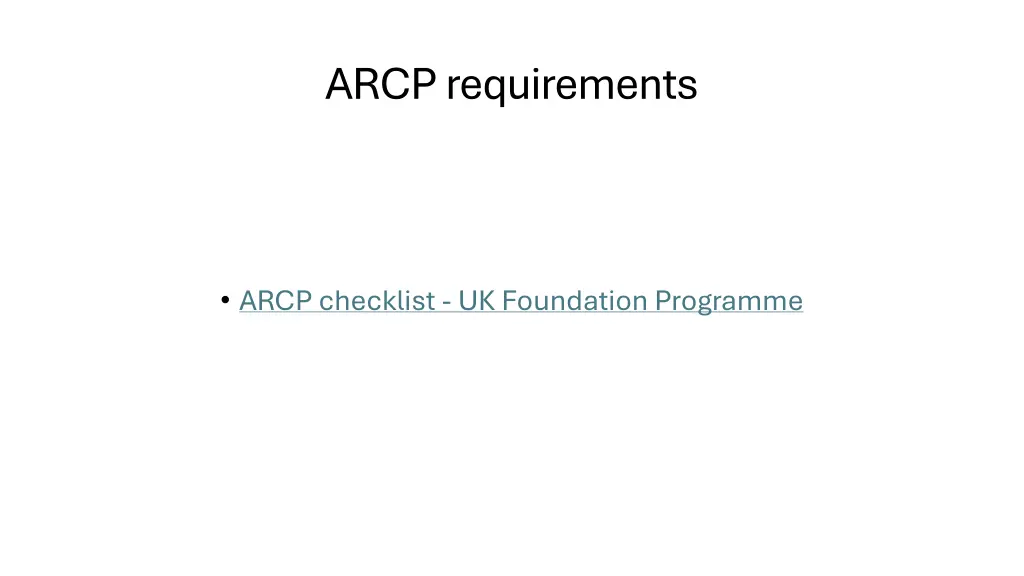 arcp requirements