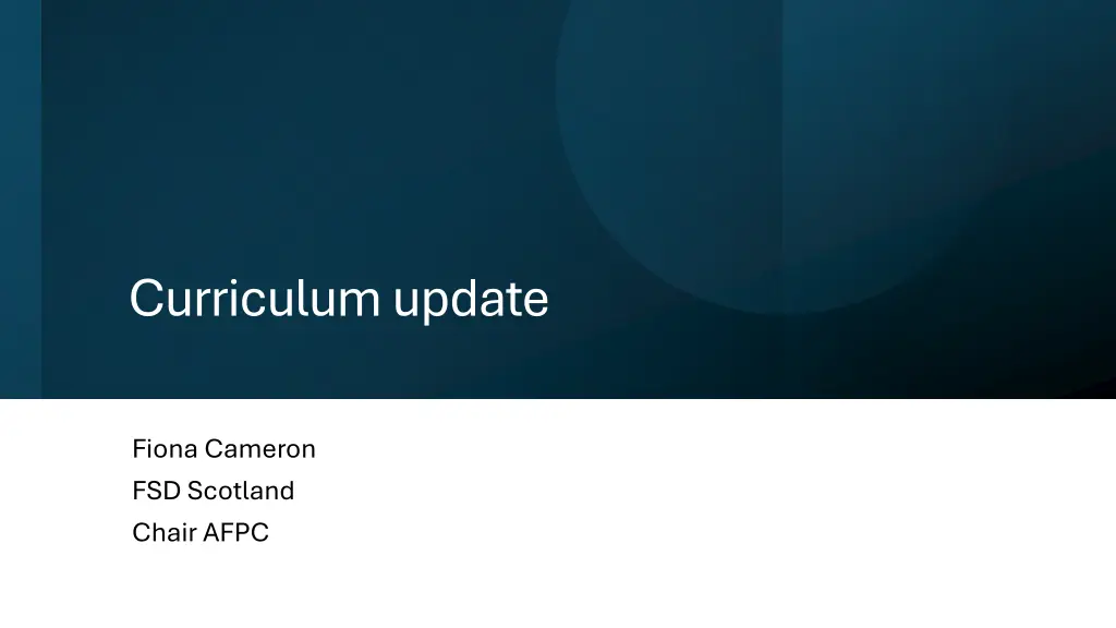 curriculum update