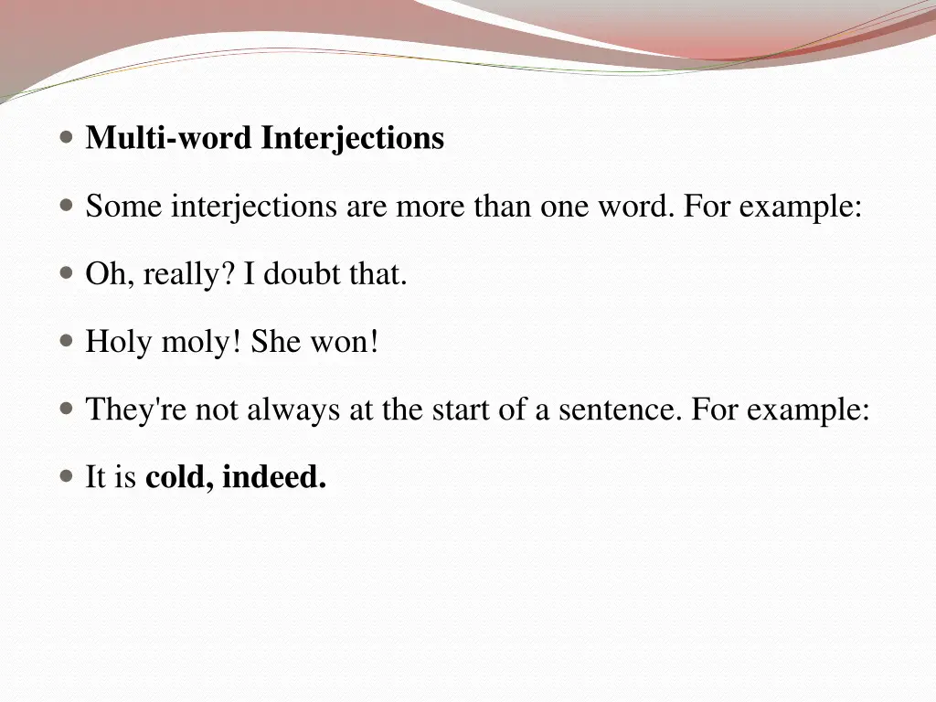 multi word interjections