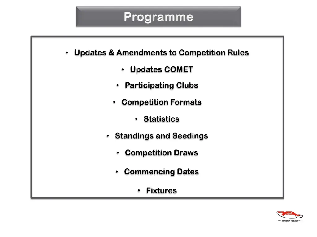 updates amendments to competition rules