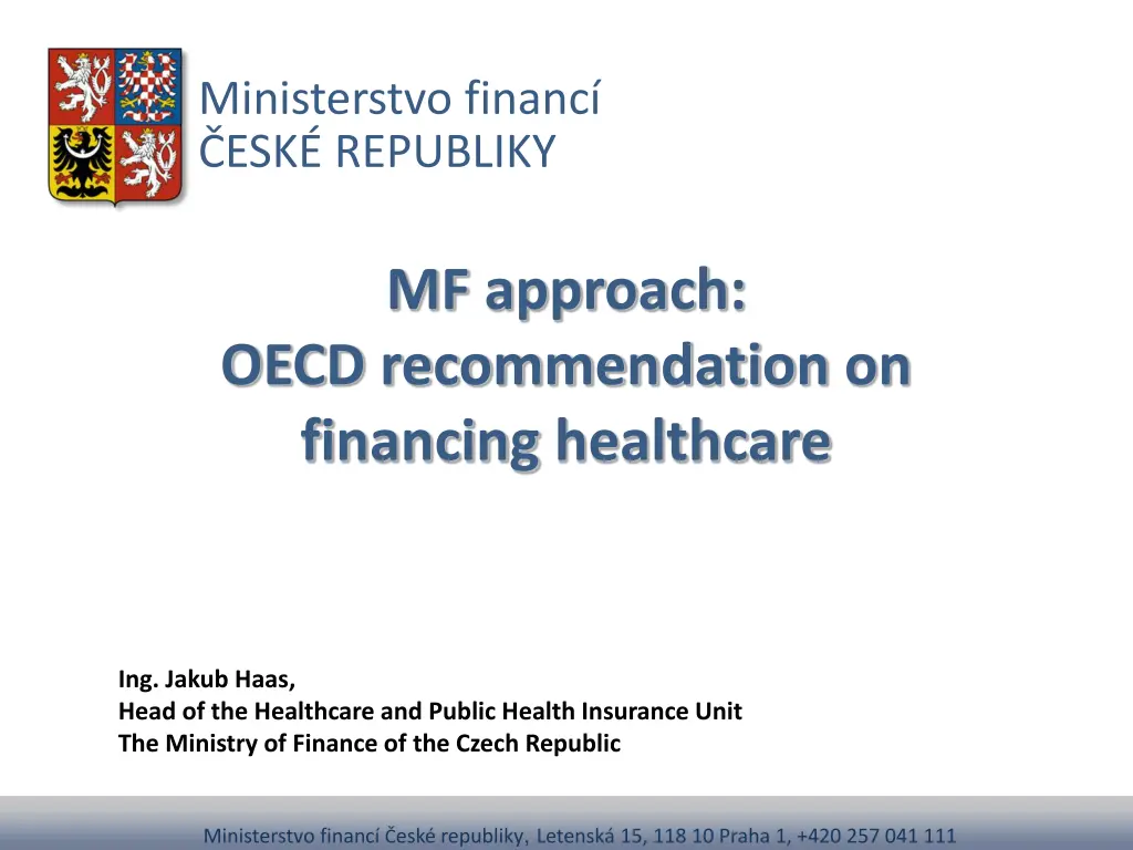 ministerstvo financ esk republiky