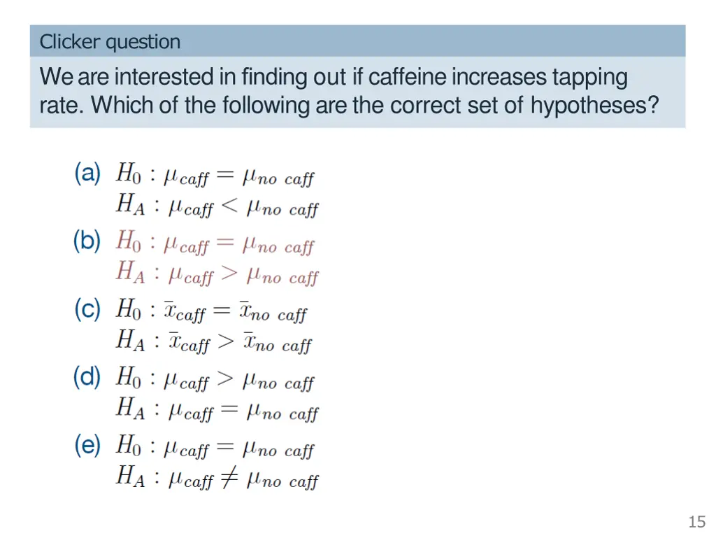 clicker question we are interested in finding 1