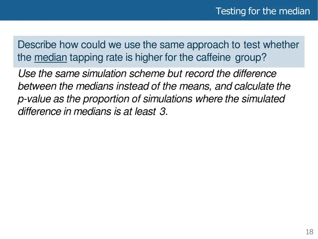 testing for the median 1