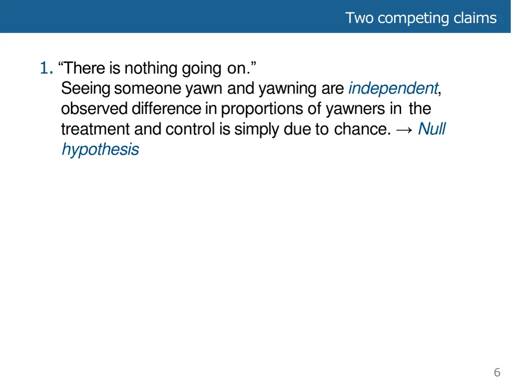 two competing claims