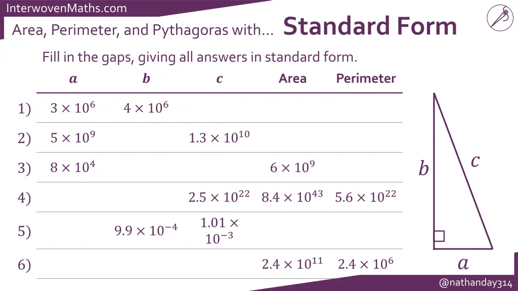 interwovenmaths com area perimeter and pythagoras