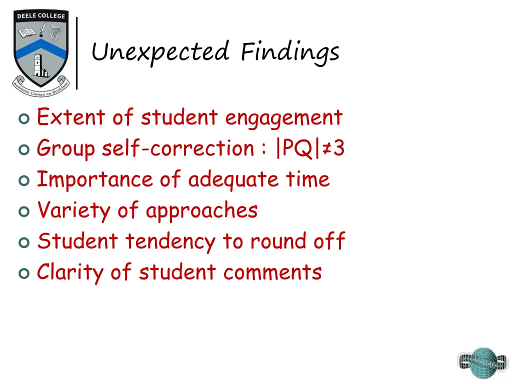 unexpected findings