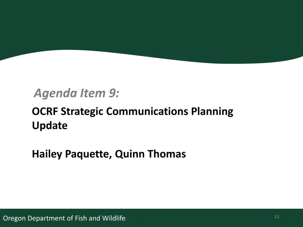 agenda item 9