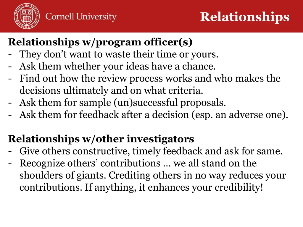 relationships