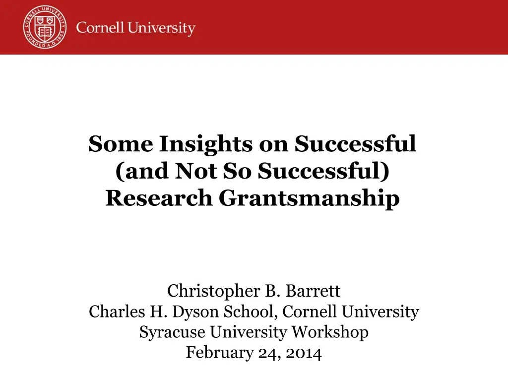 some insights on successful and not so successful